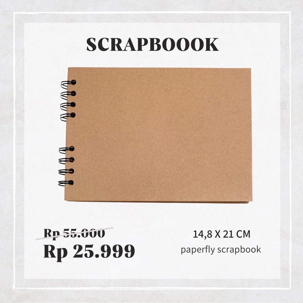 

Scrapbook Album Vintage A5 - Notebook/ Album Foto Bahan Kraft 15 Sheets