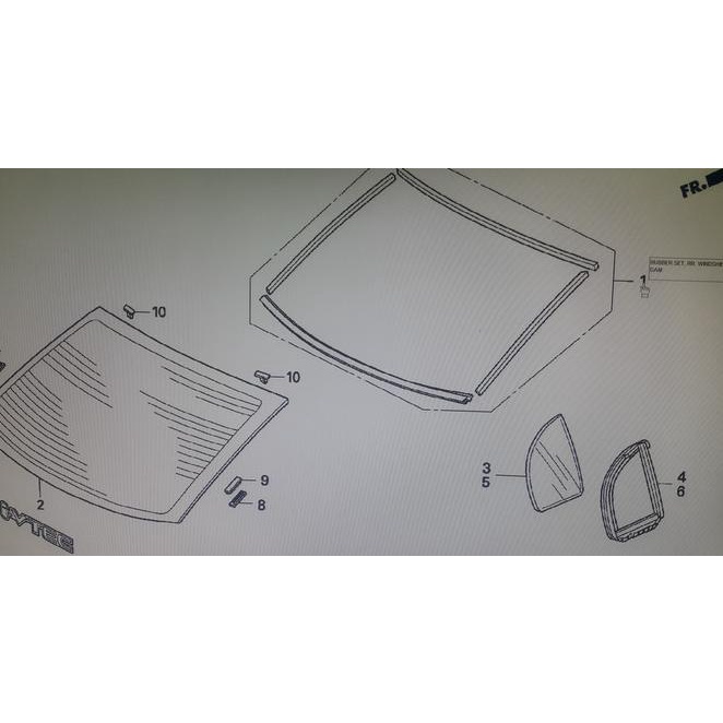 List Karet Kaca Bagasi Belakang Mobil Honda Civic Fd