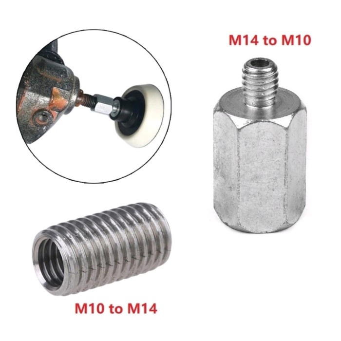 Perawatan Baut Adapter Pad Poles M10 M14 Gerinda Bor Spindle Polisher