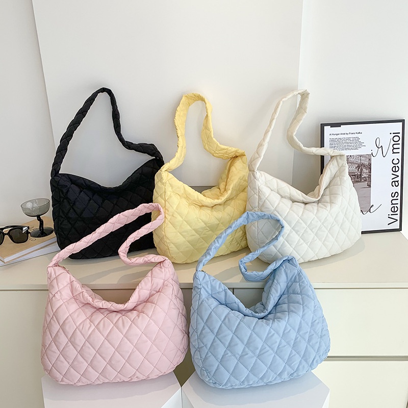 Tas Selempang Wanita Texture Minimalist Shoulder Bag Emboss Import