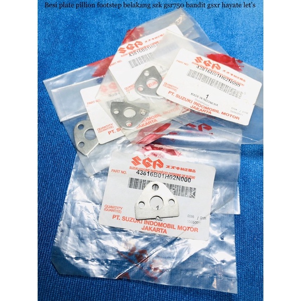 original besi plate pillion footstep belakang suzuki gsr 750 bandit gsxr hayate 43816b01h02n000