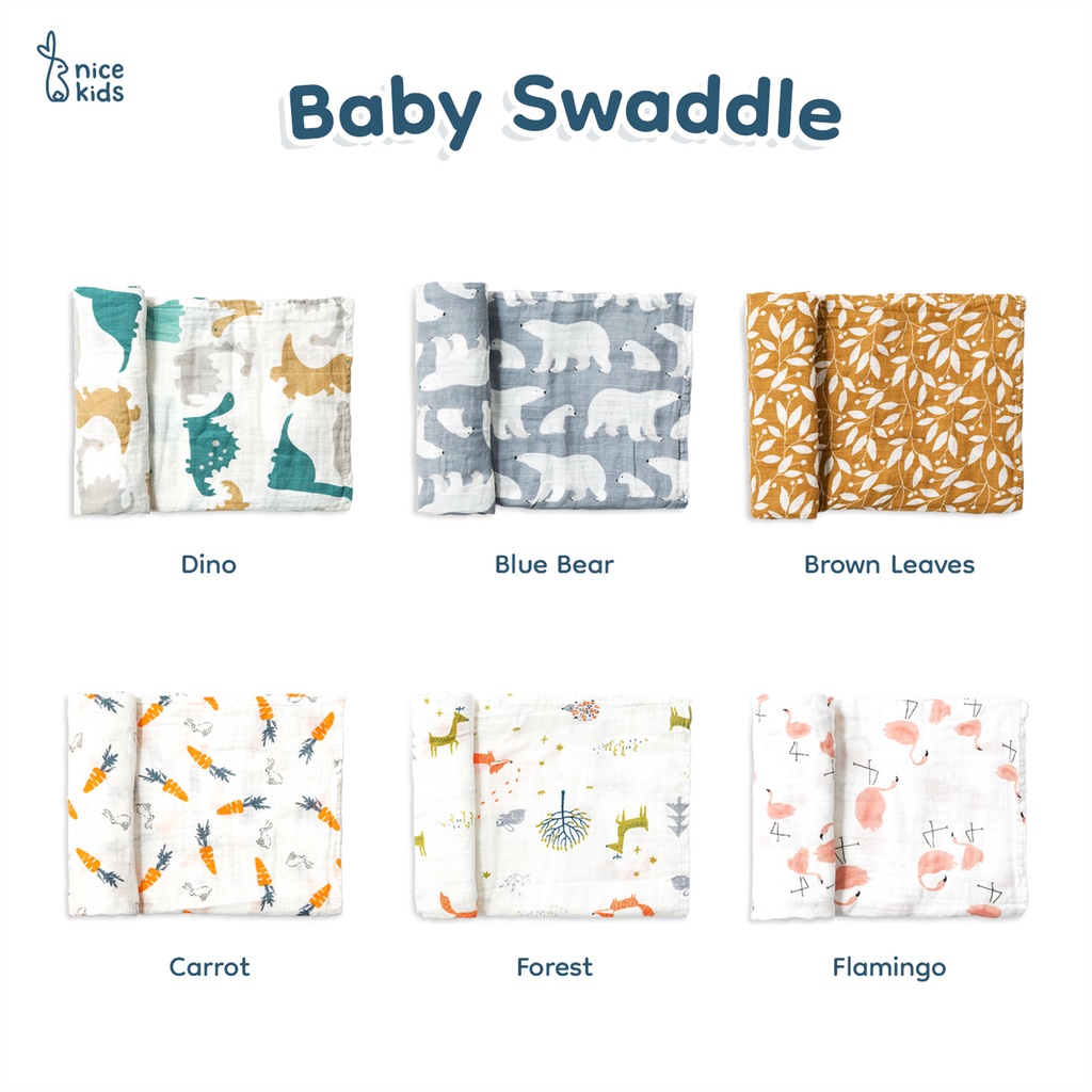 Nice Kids - Multi-Use Swaddle Baby New Born (Bedong Bayi Baru Lahir Unisex)