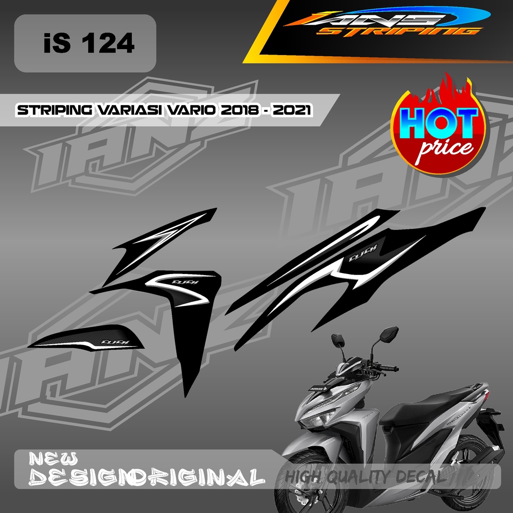 STIKER STRIPING DECAL MOTOR HONDA VARIO 125 - 150 KUALITAS TERBAIK BAHAN HOLOGRAM / NON HOLOGRAM IS124