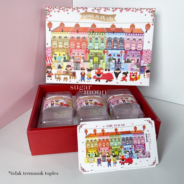 

Terlaris ✨ - Cai Hong Box Imlek CNY Sincia Kotak Dus Cake Kue Cookies Hampers - Sekat 2 2.1.23