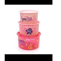 TUPPERWARE PROMO DAISY CANISTER SET (3)