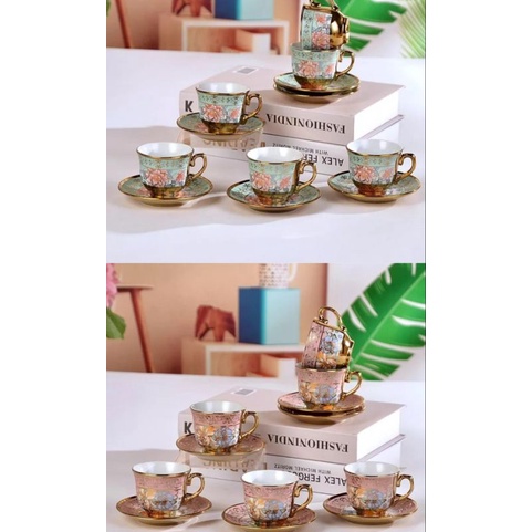 Gelas set, European cup set, hamper cangkir cantik, gelas tamu set