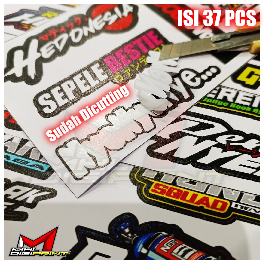 STIKER RACING KATA KATA VIRAL - ISI 37 PCS - KODE H4