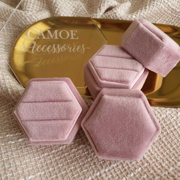 CAMOE - Engagement Ring box / Couple velvet Ring box