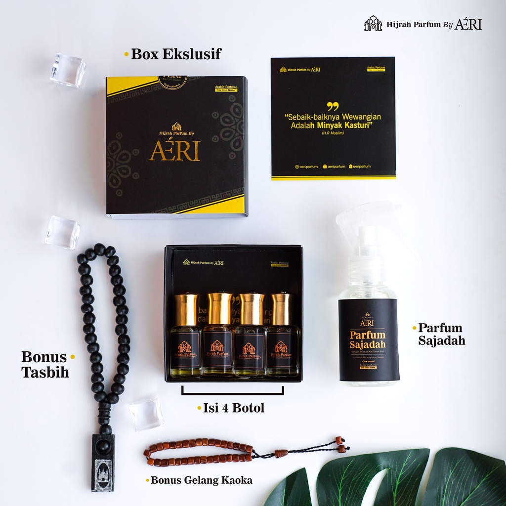 Jual Hijrah Parfum by Aeri Paket Parfum Arab Sholat / Ibadah (kasturi