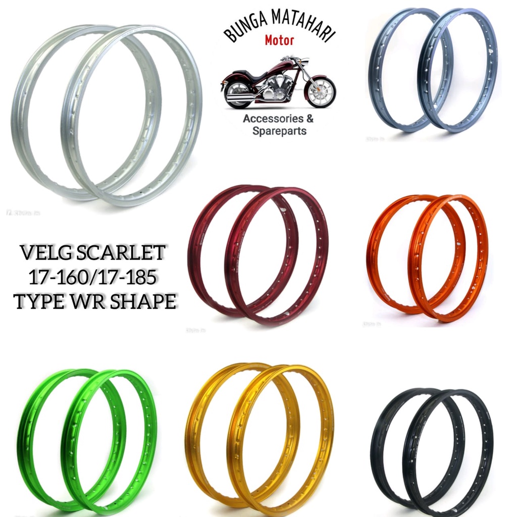 VELG 17 - 160 & 17 - 185 TYPE WR SHAPE " Original Scarlet "