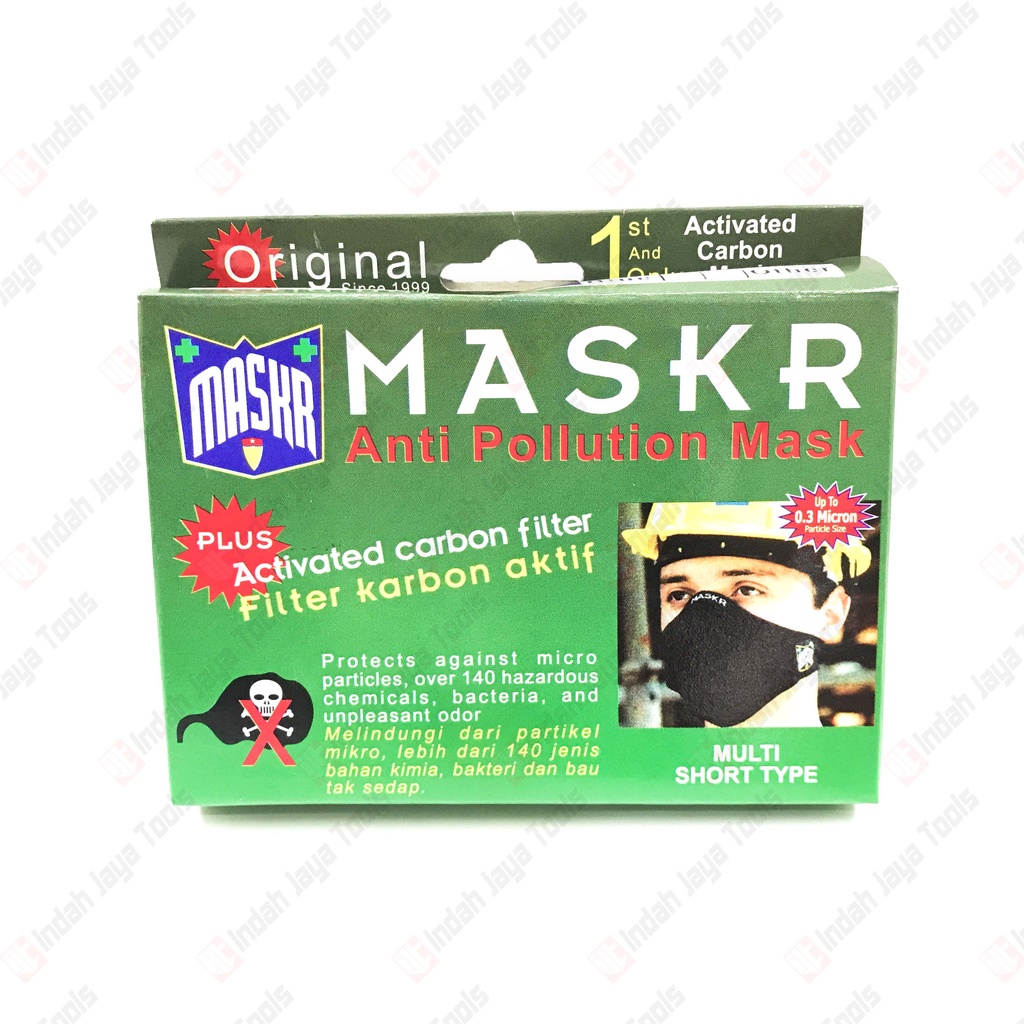 Masker MASKR Filter Karbon Aktif SHORT - Anti Debu Polusi Asap