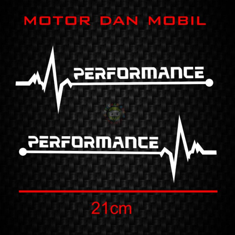 Sticker performance isi 2 pcs kanan kiri stiker body motor kaca mobil dll
