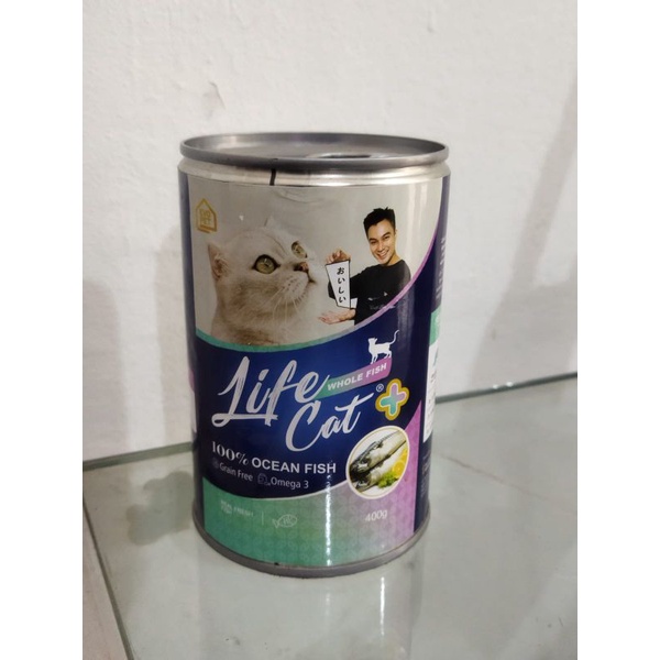 Life Cat Plus Whole Fish Ocean Fish Kaleng Kitten Adult 400 gr Makanan Kucing Basah