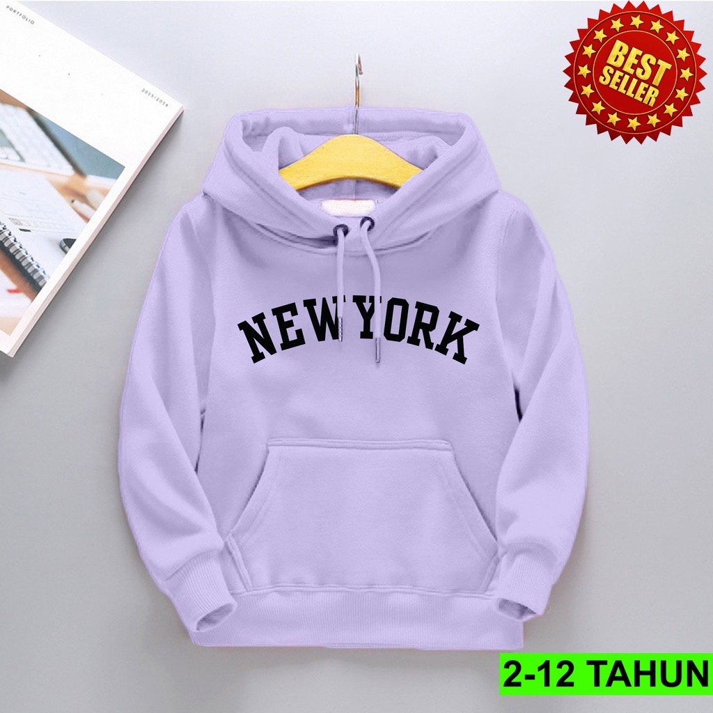 NEWYORK Jumper Hoodie Anak II Jaket Hoodie Anak Viral II Sweater Hoodie Kids Size M - XL ( Laki Laki &amp; Peremepuan )