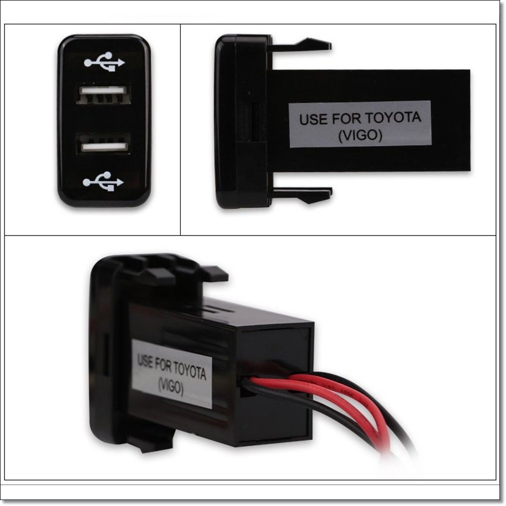 CHARGER MOBIL KHUSUS TOYOTA DAN DAIHATSU USB 12V ~ 24V Ke 5V/2,1 A