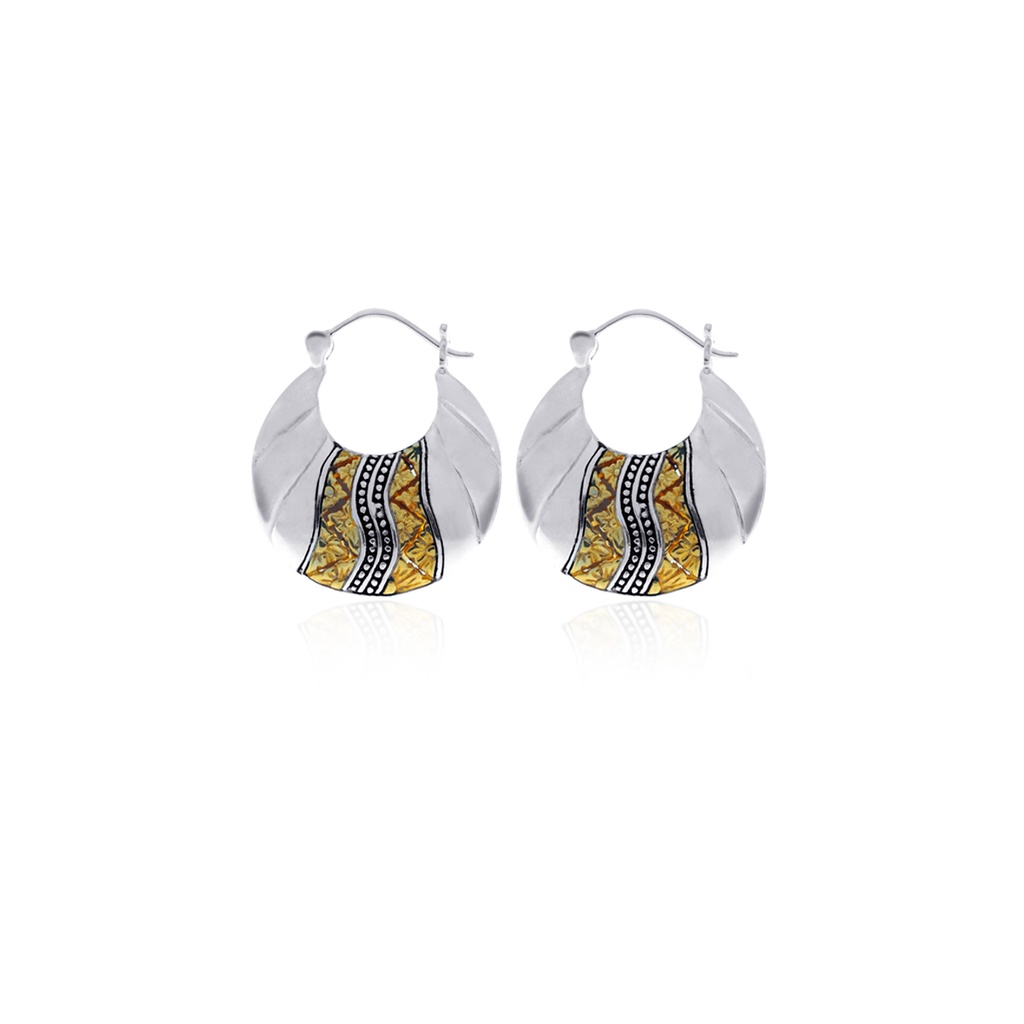 [Original Anting Perak 925 ] Anting Hoop Keong Emas Perak Bali  Sunaka Jewelry