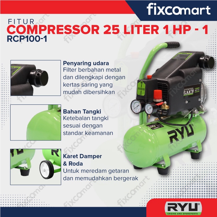 Ryu Mesin Kompresor 1 Hp / Ryu Rcp100