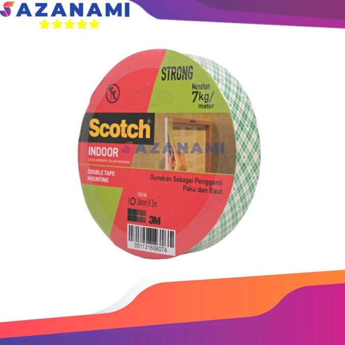 

SCOTCH 3M DOUBLE TAPE 3M MOUNTING 1" X 3M SCOTCH 110-3A INDOOR 7KG