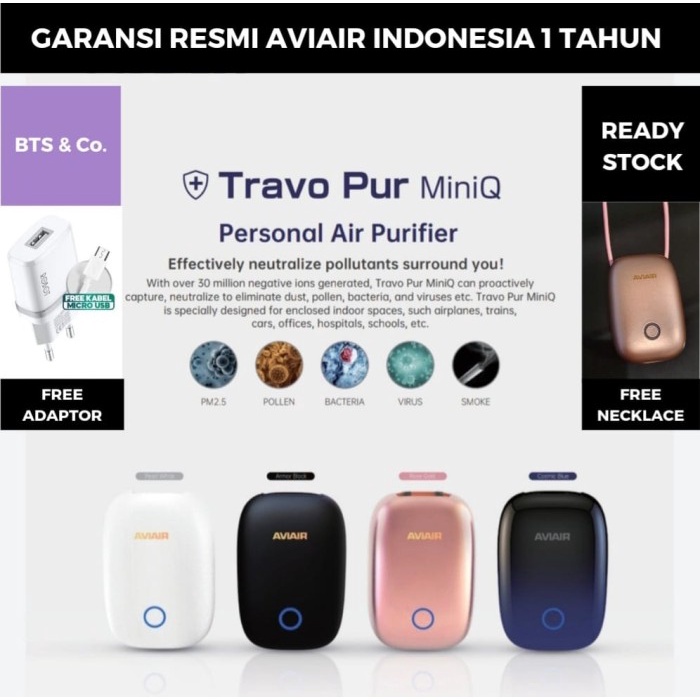 Pure Travo Pur Mini Q Aviair Miniq Avp858 Rq Clip On Personal Air Purifier