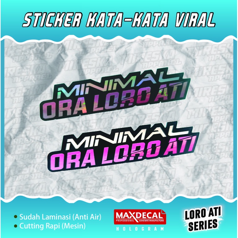 

TERLARIS!!! STICKER MINIMAL ORA LORO ATI ESTETIK VIRAL | STIKER HELM MOTOR CUTTING VIRAL HOLOGRAM | KATA-KATA | STICKER RACING | STICKER PACK | STICKER BRAND | STIKER | SOUNDBALAPBLITAR | f2_design | sidacreative | rizkigalery15 | SANDRACE