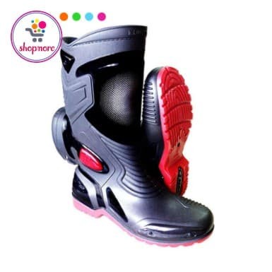 Suki Sepatu Boots Motor Waterproof Anti Air - Sepatu Biker Karet Ap Boots M