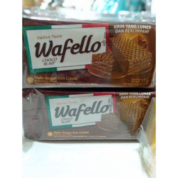 

WAFELLO /ROMA WAFER WAFELLO/COKLAT DAN CARAMEL