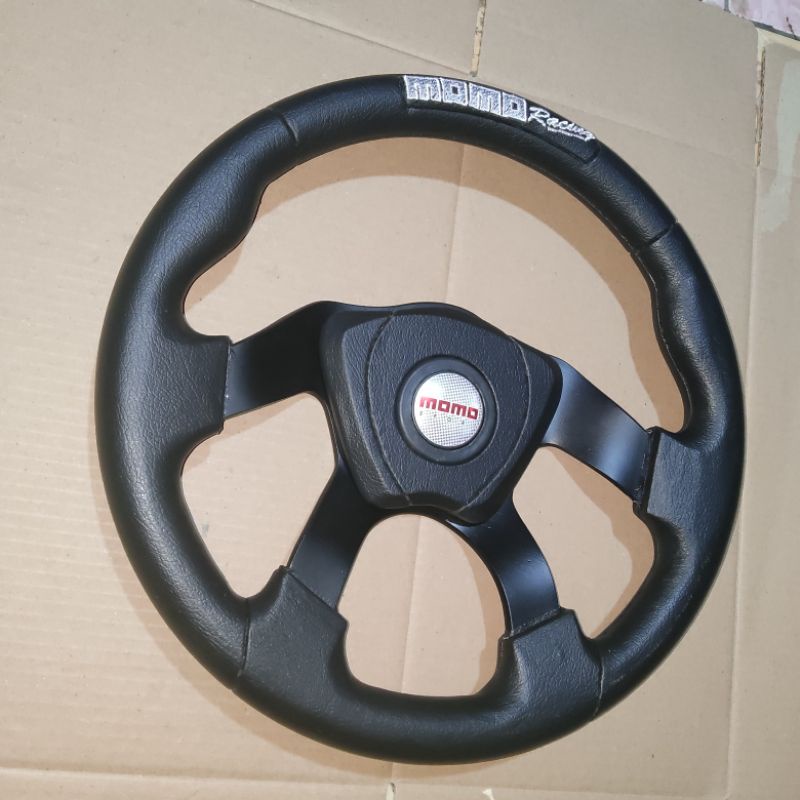 Tuwasselller67 - Setir Racing Mobil 15 Inch Full Hitam - Universal Steering Wheel Premium