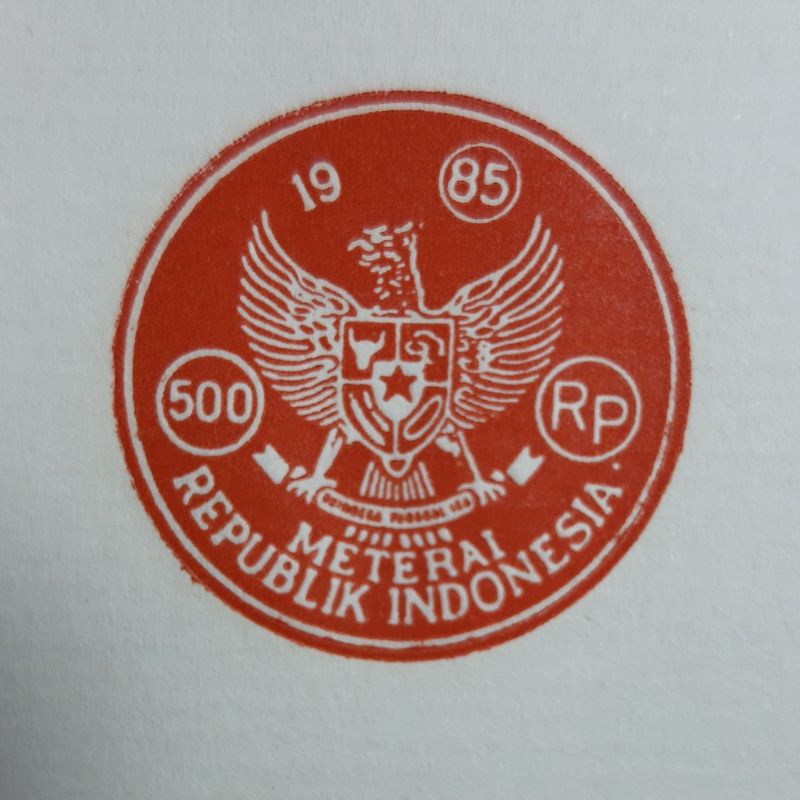 

Kertas Segel Asli Tahun 1985 Double