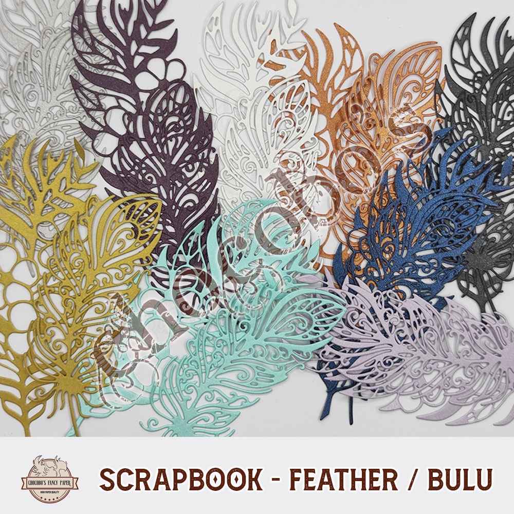 

FEATHER / BULU (PACK OF 2) | DIES CUT | SCRAPBOOK