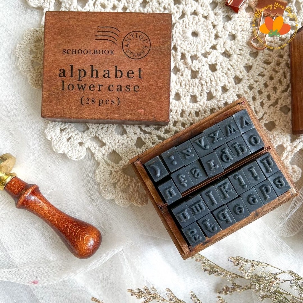 

RK Bloomingyourdays Stempel huruf alfabet alphabet stamp set journal bujo DIY cetakan cap stationery