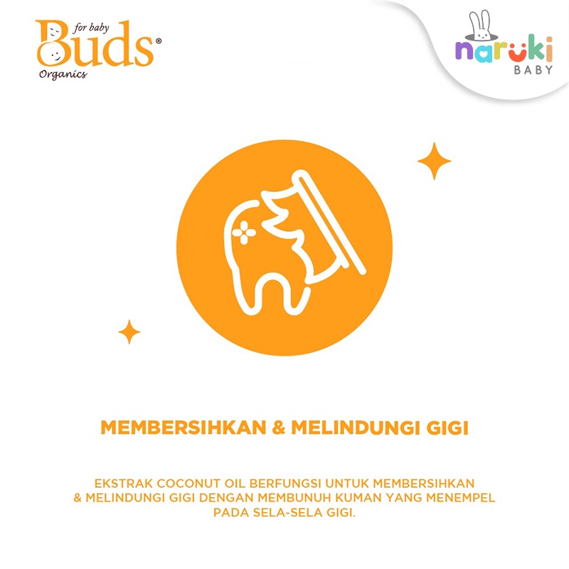 Buds Organics Children's Toothpaste Fluoride / Xylitol Pasta Gigi Odol Anak 1-3 thn / 3-12 thn