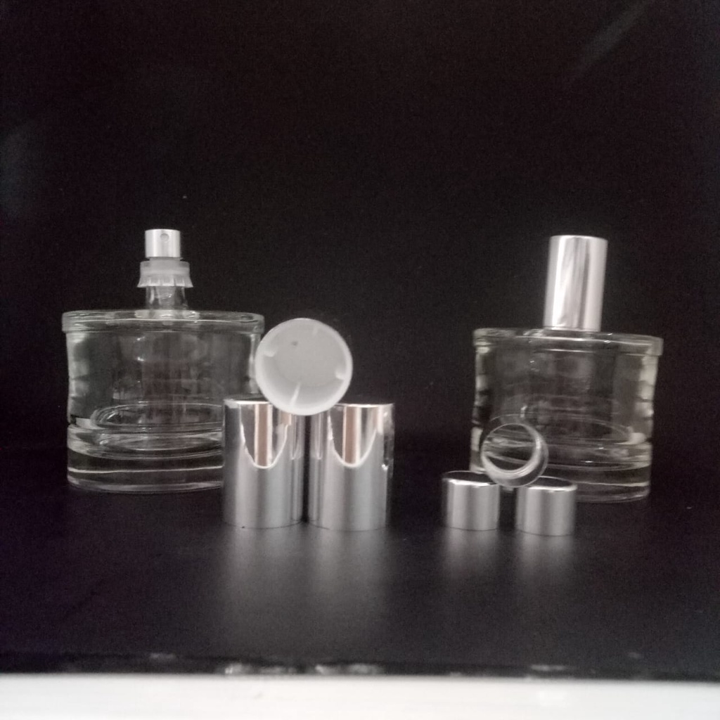 Botol Parfum kosong V31722 95 ml semi press silver cap 33 mm ecer