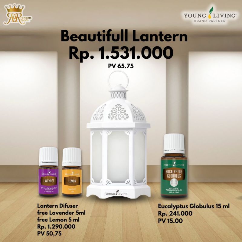 young living beautiful lantern ( TIDAK TERMASUK OIL)