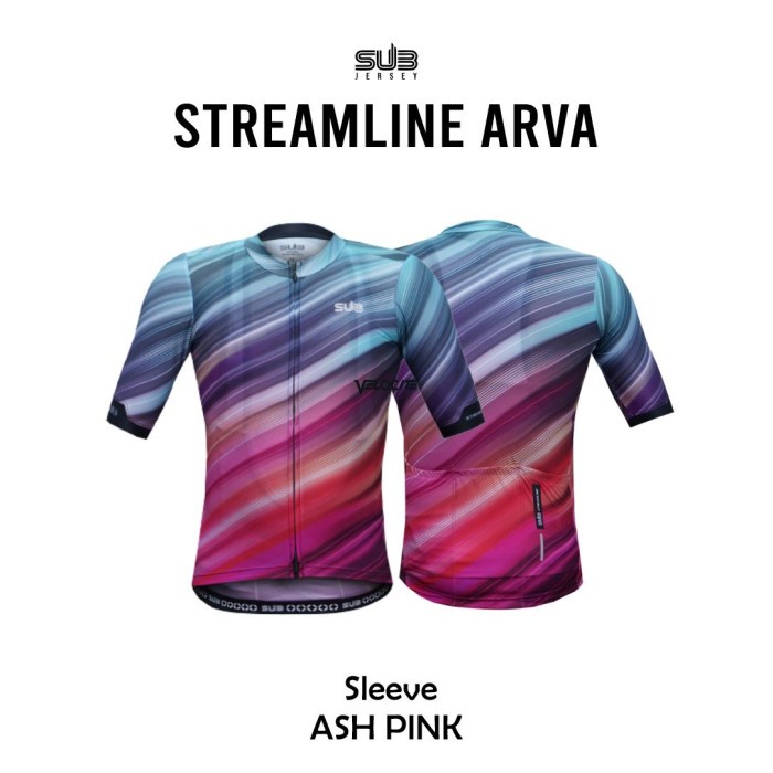 ⭐BISA COD⭐ Jersey Cycling SubJersey Premium Streamline ARVA Ash Pink Short Sepeda - S