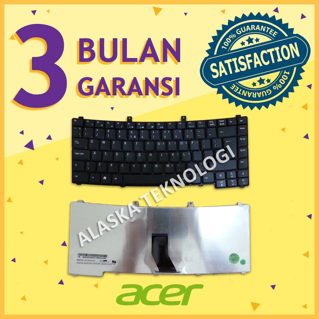 Keyboard Laptop Acer TravelMate 2300 2301LC 2301XC 2303LC 2310 2340 2410 2420 2430 2440 2460 2470 2480 2490 3240 3250 3260 3270 3274 3280 3290 4000 4010 4020 4060 4070 4080 4100 4210 4220 4400 4500 4600 - K052046B1 NSK-AE406 NSK-AE40E 90.4C507.00E