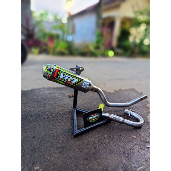 KNALPOT RACING VR7 BENDING SATU SAMBUNGAN UNTUK CRF KLX DTRACKER DLL