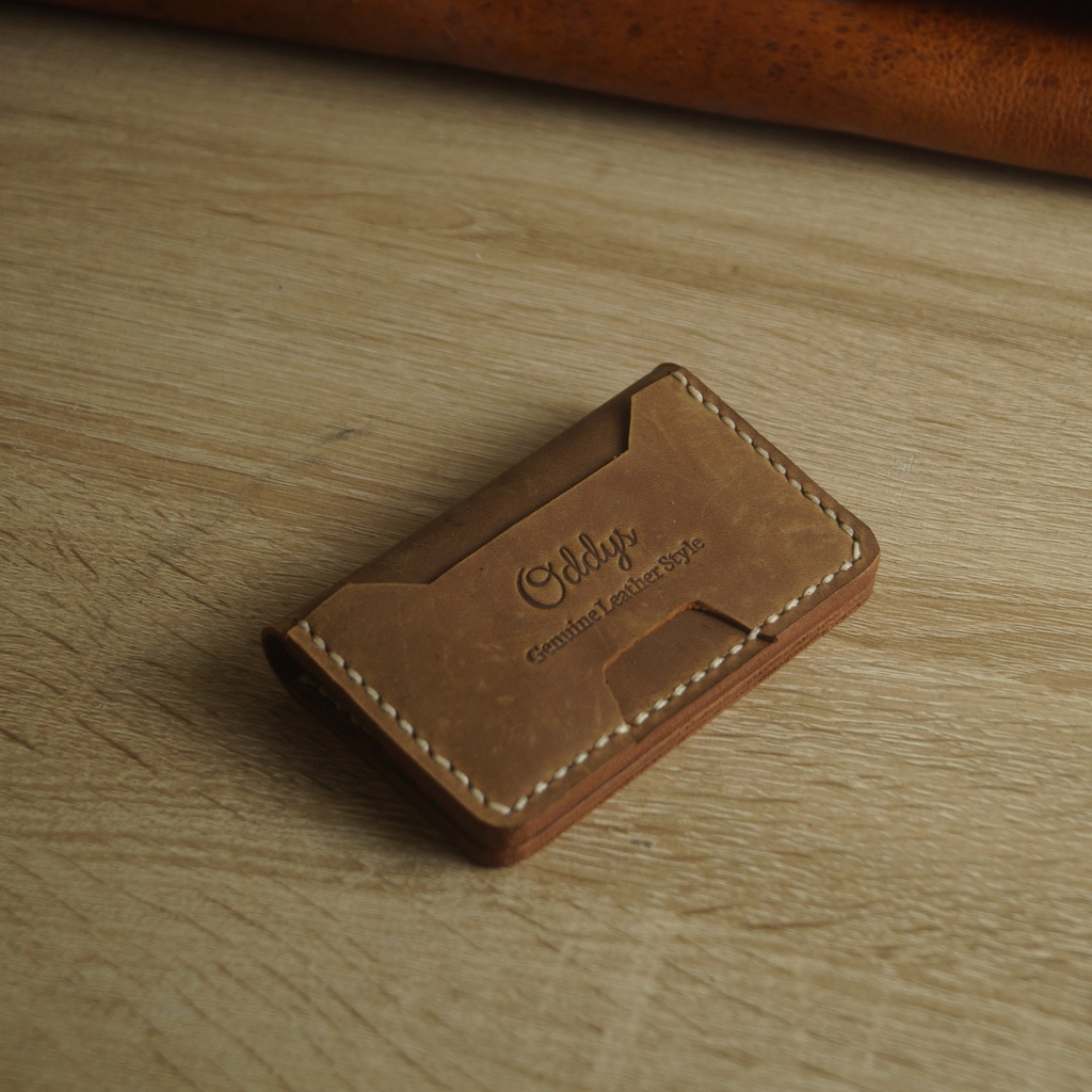 Crazy Horse Bifold Card Holder - Oddys Leather