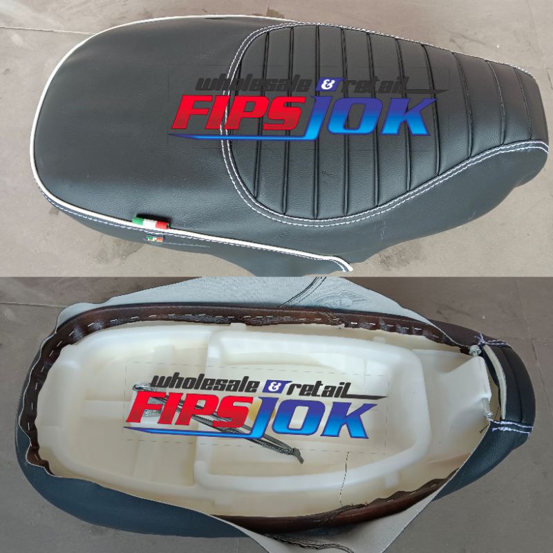 kulit jok uwinfly T3, V7 hitam list putih