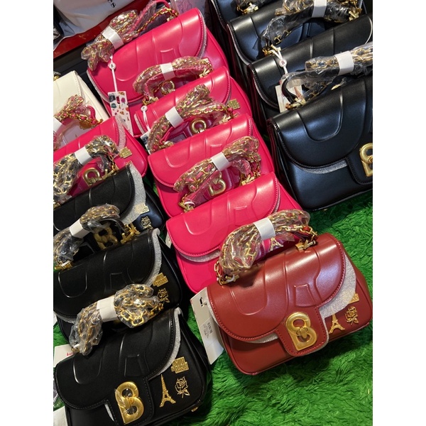 BUTTONSCARVES EMILY ALMA FLAP BAG MEDIUM AND SMALL BLACK LE NOIR LE ROSE BALIKPAPAN