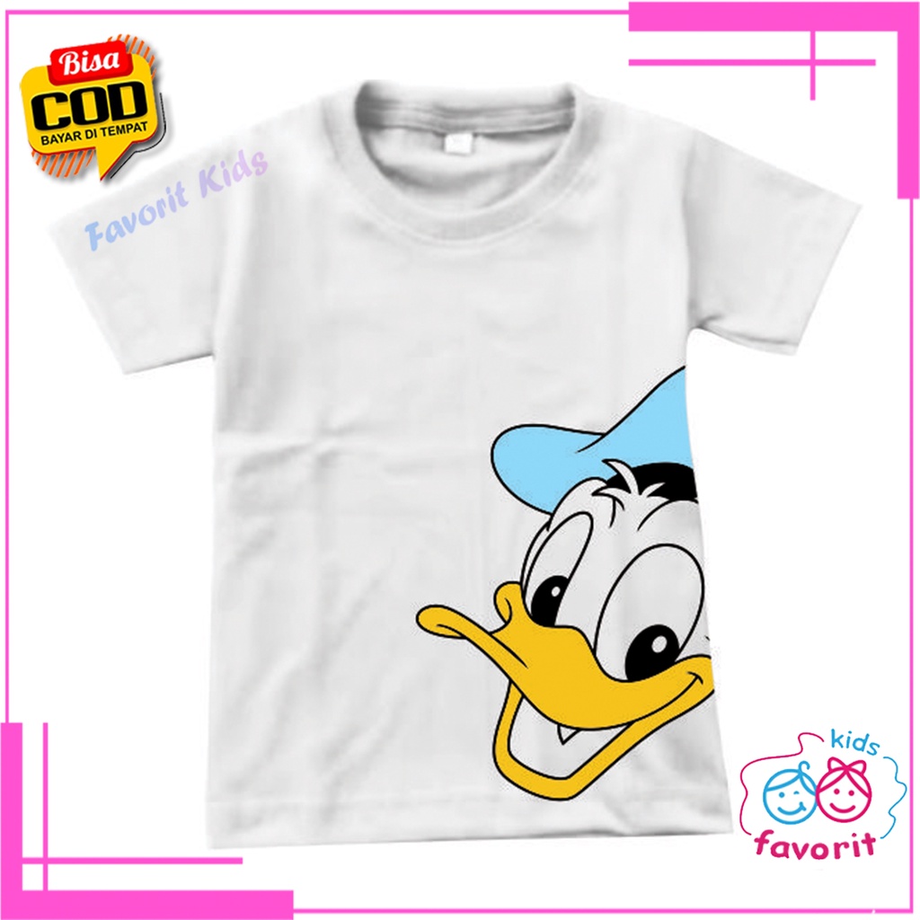 baju Kaos atasan anak laki laki dan perempuan lengan pendek || baju anak motif kartun