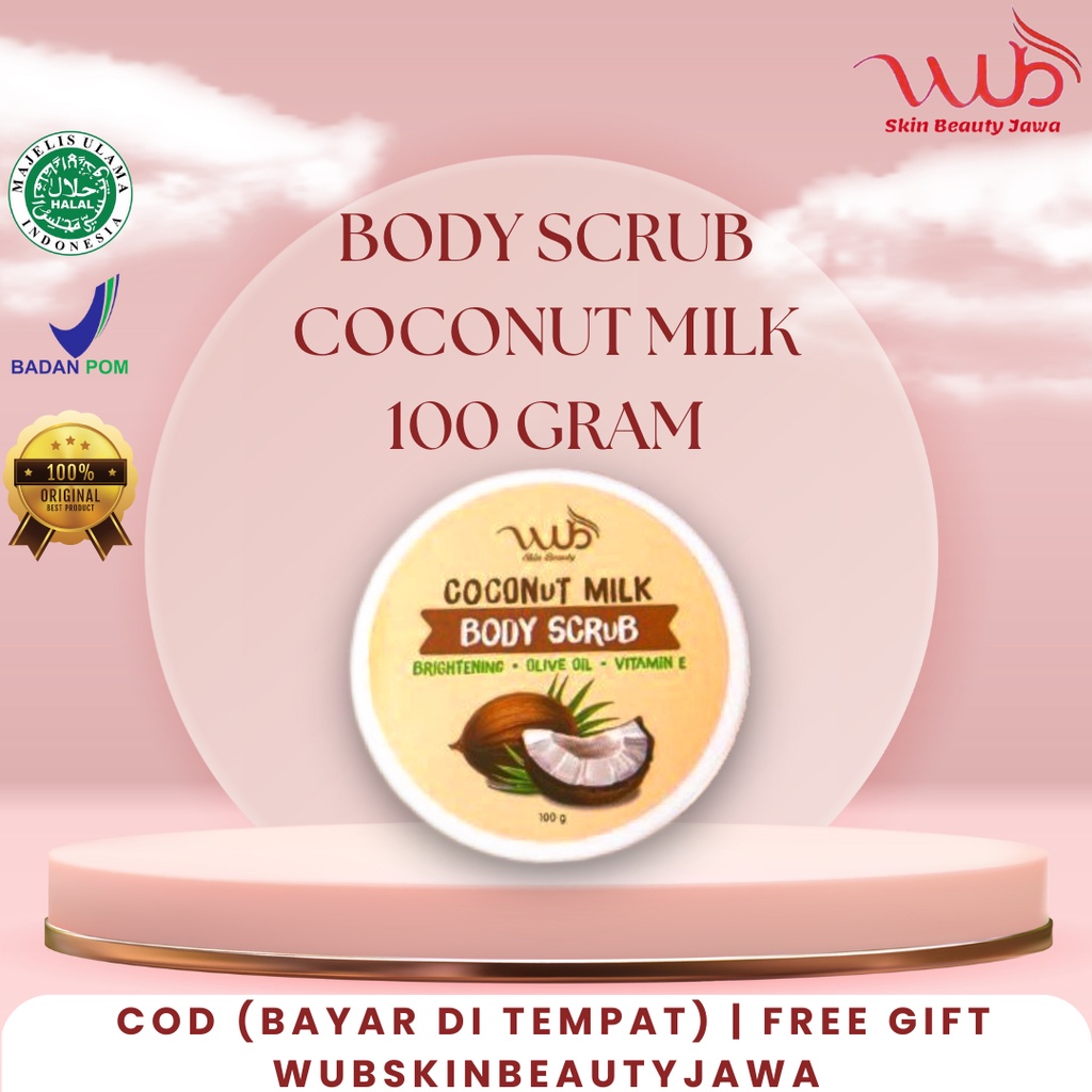 WUB Skin Beauty Body Scrub Coconut Milk 100 Gram