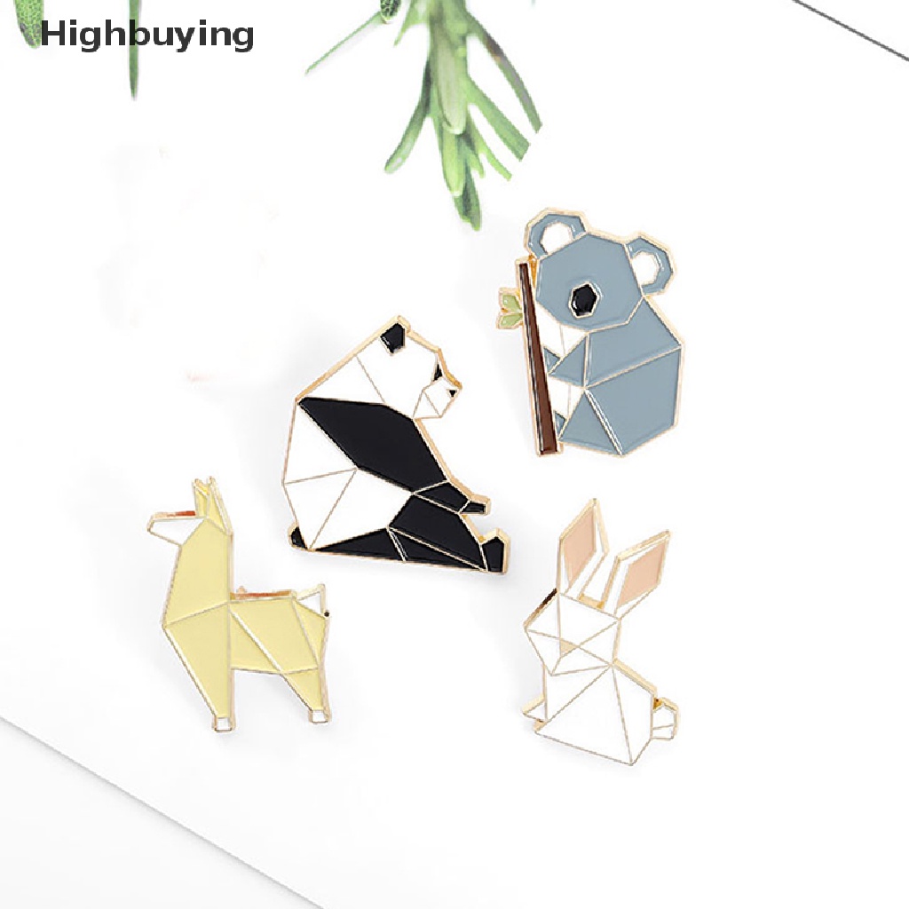 Hbid Pin Enamel Hewan Panda Koala Alpaka Kelinci Bros Tas Pakaian Kerah Pin Lencana Glory