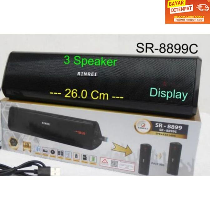 Speaker Bluetooth Portable Rinrei Extra Bass SR 8899C TERBARU PROMO