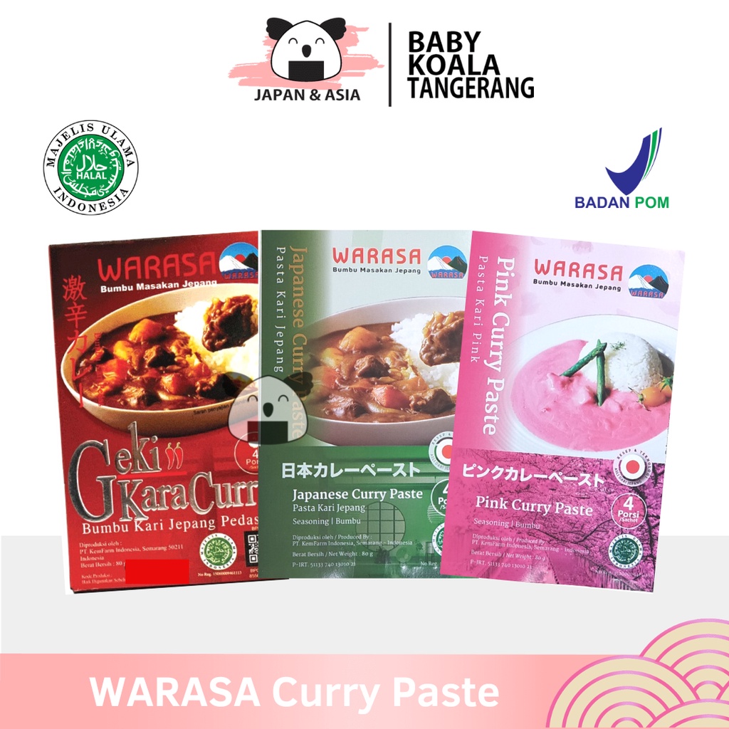 

WARASA Japanese Curry Kare jepang 80 g Halal │ Bumbu Nasi Kari Japan Curry-;