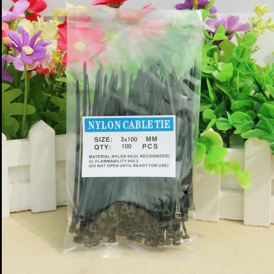 kabel tis ties 10cm 2.5mm wire zip cable 100pcs