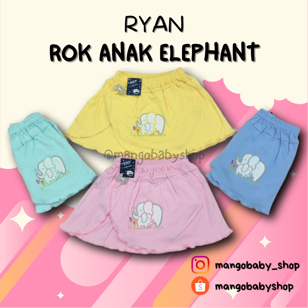 RYAN COLLECTION BAWAHAN CELANA ROK BAYI 6 - 24 M KATUN ANAK CEWEK PEREMPUAN CUTE SKIRT LOVELY ELEPHANT