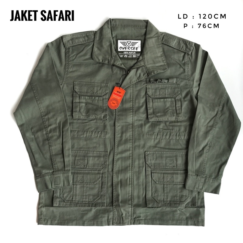JAKET SAFARI ARMY JUMBO / JAKET KANVAS PRIA / JAKET PARKA PRIA JUMBO PREMIUM