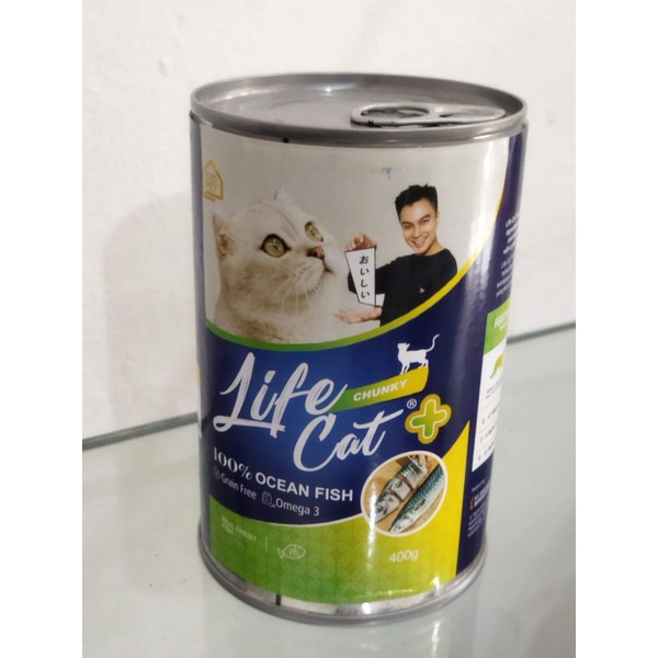 Life Cat Plus Chunky Ocean Fish Kaleng Kitten Adult 400 gr Makanan Kucing Basah