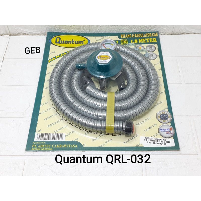 regulator dan selang gas 1 set merk quantum original