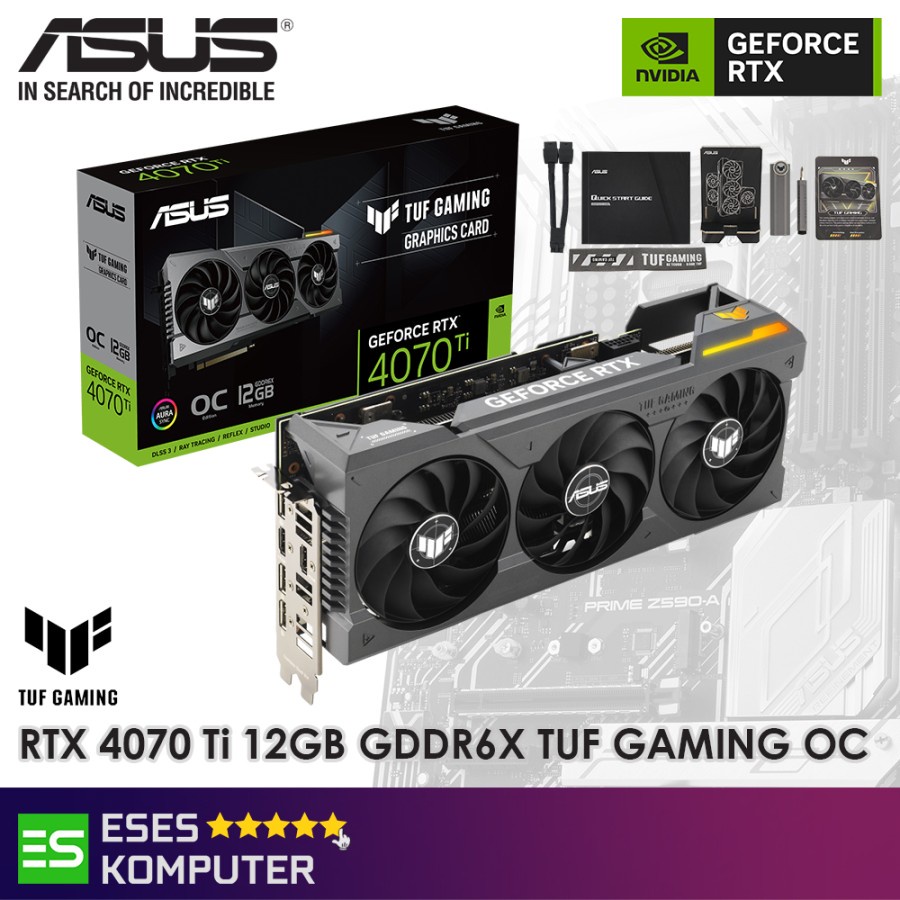 VGA ASUS GeForce RTX 4070 Ti TUF Gaming OC Edition 12GB GDDR6X